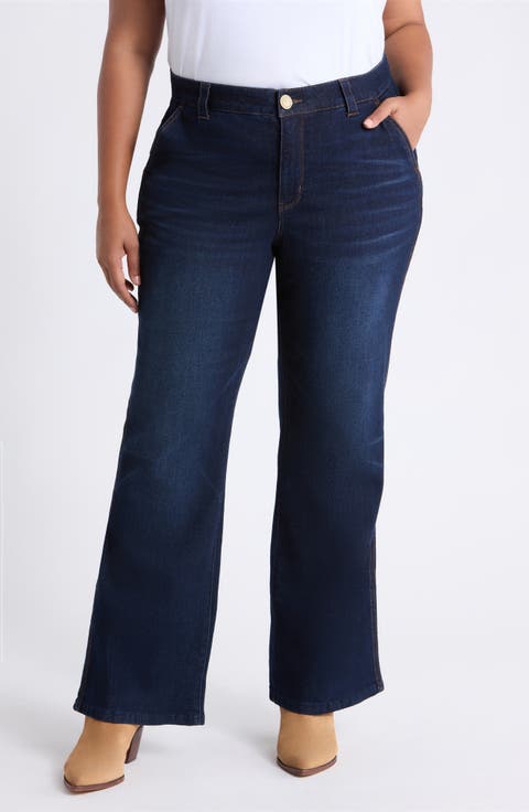 'Ab'solution High Waist Ankle Wide Leg Jeans