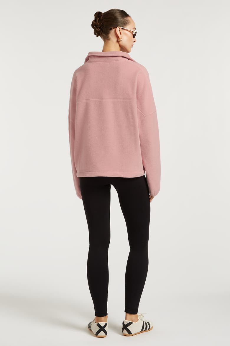 Devan Long Sleeve Half-Zip Fleece, Alternate, color, Ballerina Pink