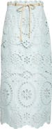 Zimmermann Awaken Belted Broderie Anglaise Midi Skirt
