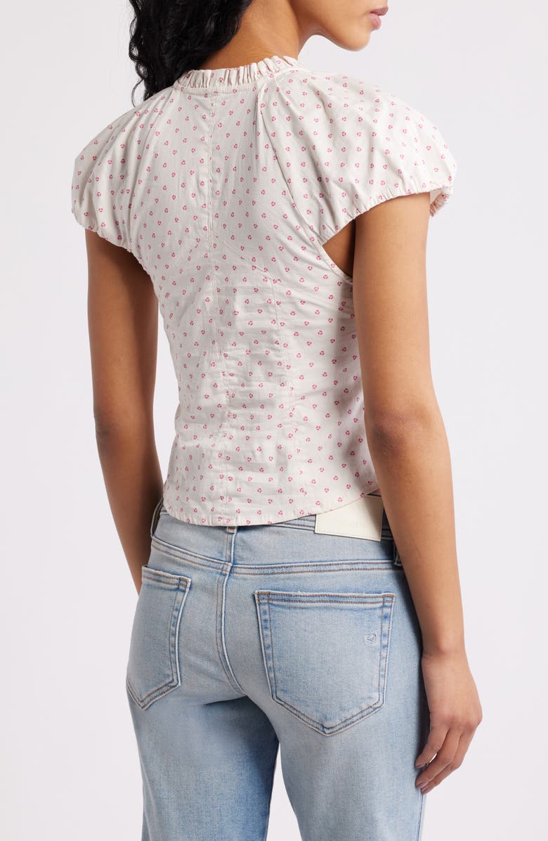 Free People Summer Floral Print Shirt, Alternate, color, Ivory Combo
