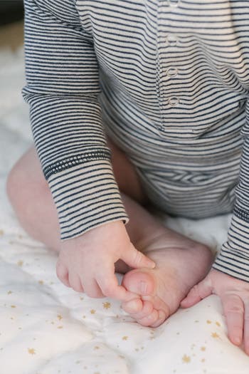 Sailor Stripe Raglan Sleeve Organic Cotton Bodysuit