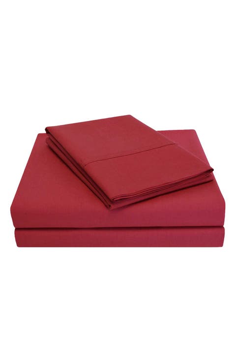 Solid 300 Thread Count Percale Sheet Set
