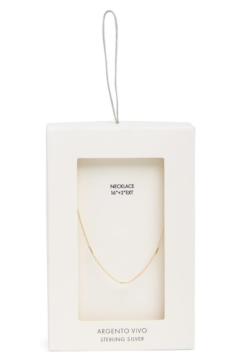 Station Bar Necklace, Main, color, GOLD