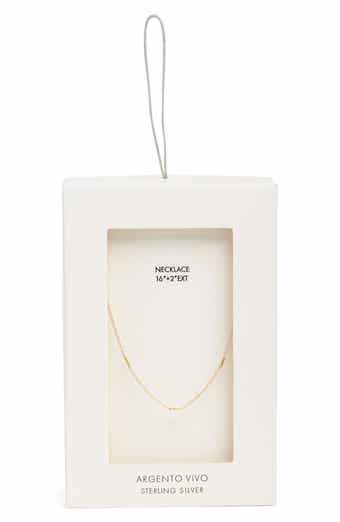 Argento Vivo Sterling Silver Station Bar Necklace