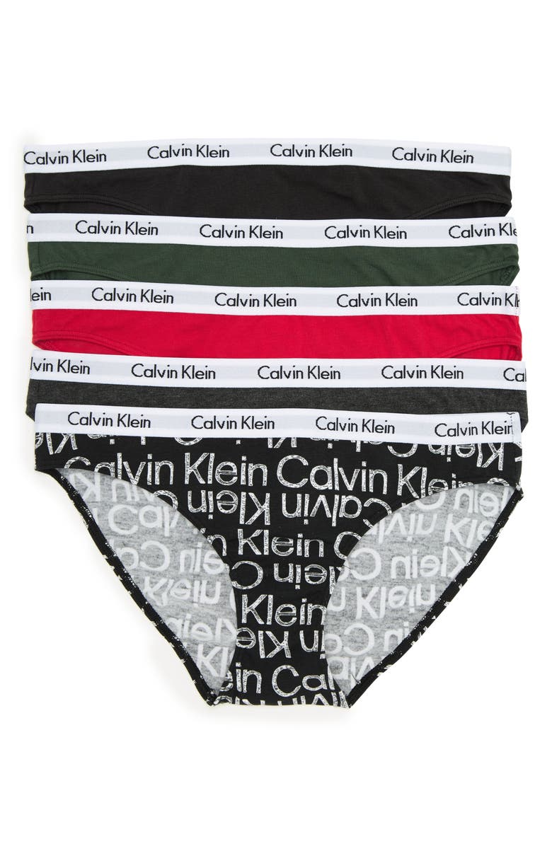 Calvin Klein Logo Bikini - Pack of 5, Main, color,