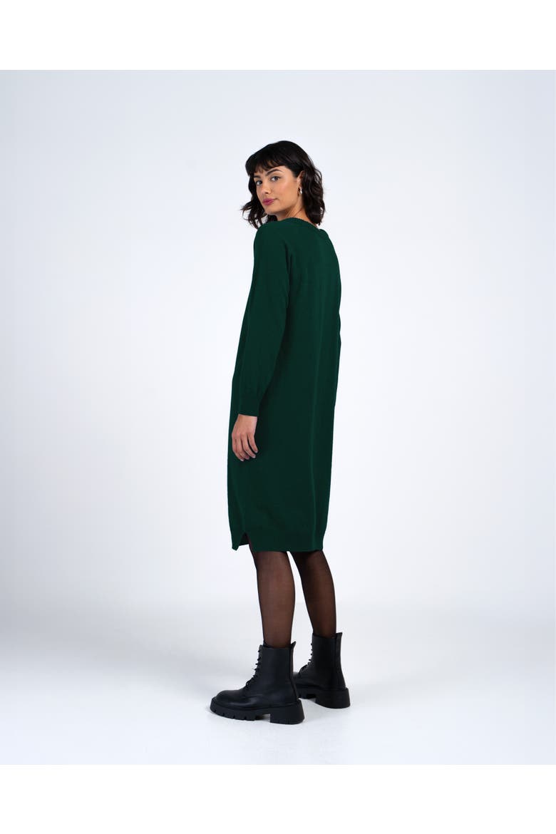 Crew Neck Knitted Dress, Alternate, color, Pine