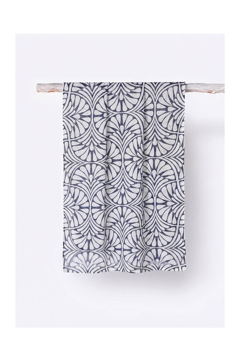Foulard Scarf, Alternate, color, Blue Palms