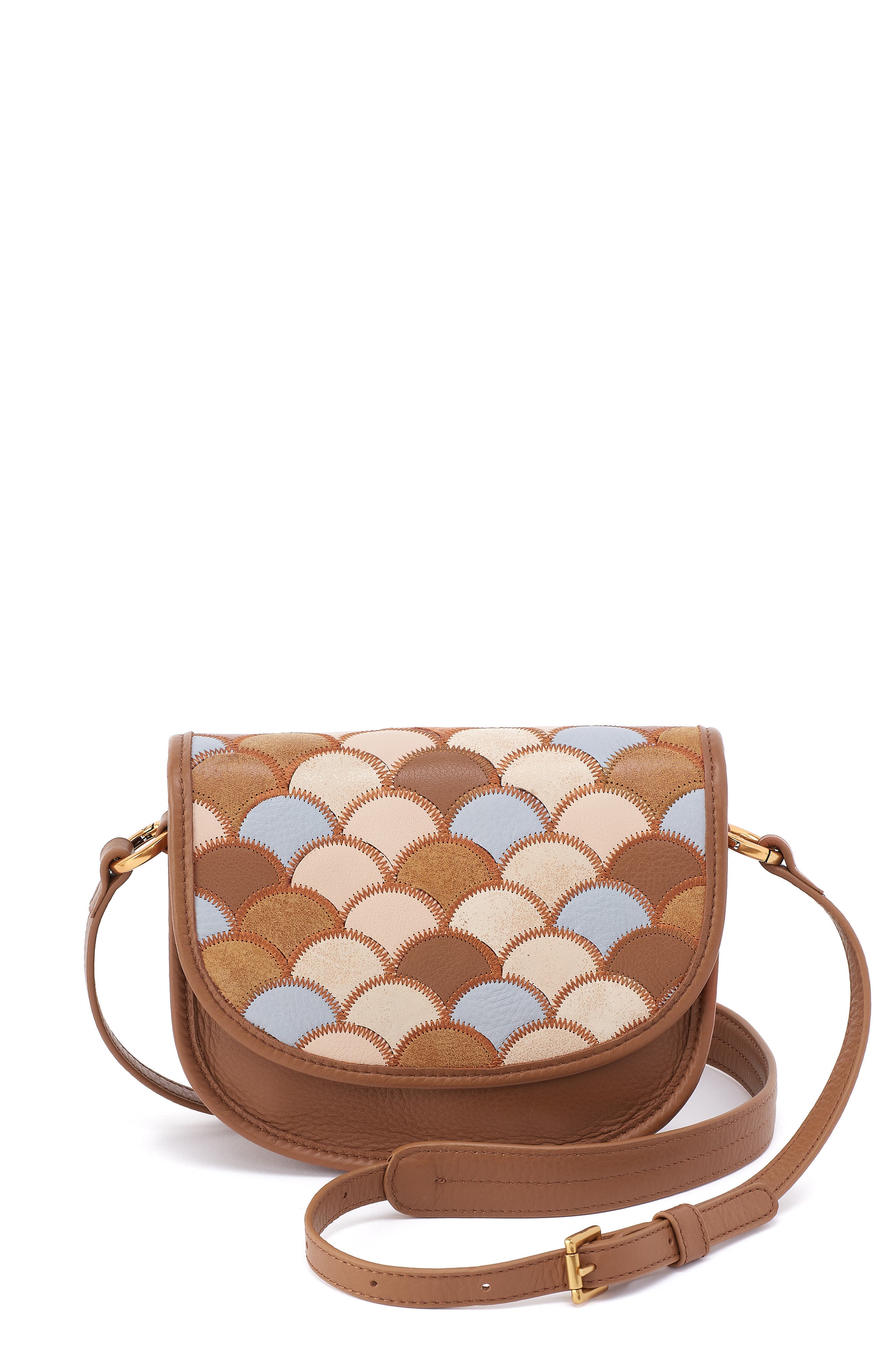 HOBO Small Kiva Leather Crossbody Bag, Main, color, Timber Brown