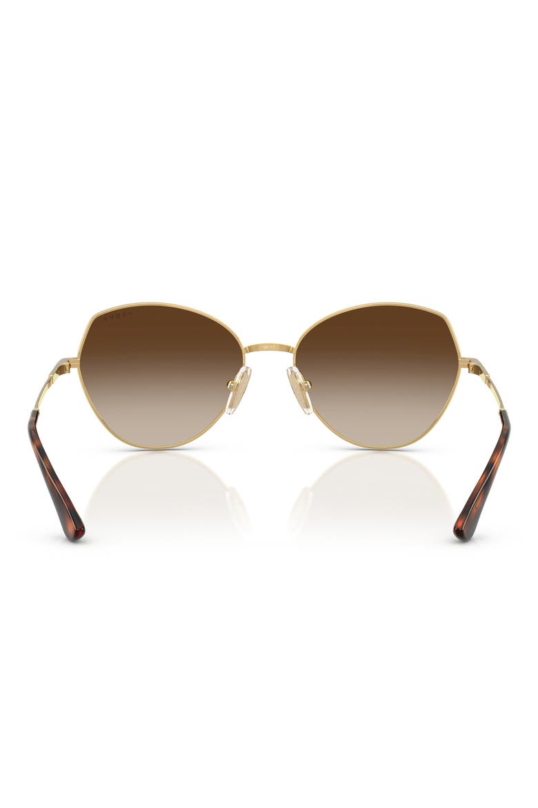 56mm Gradient Oval Sunglasses, Alternate, color, GOLD