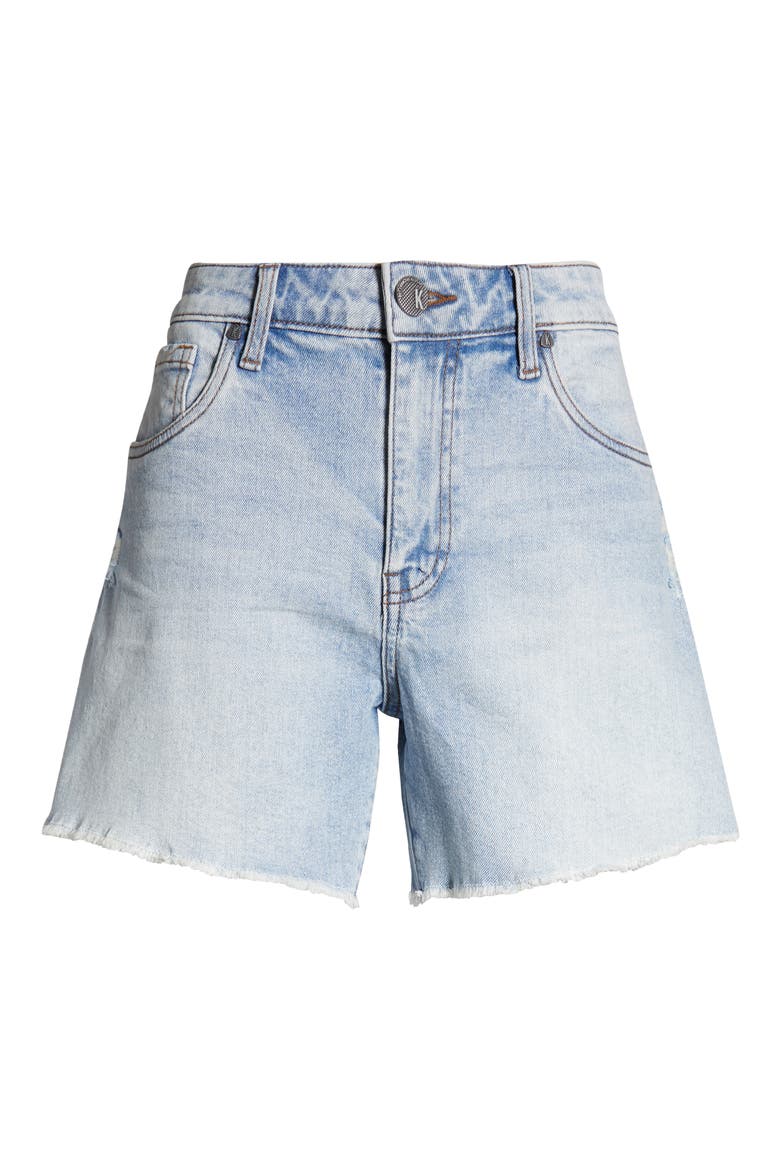 Jane Fray Hem High Waist Denim Shorts, Alternate, color, FULL