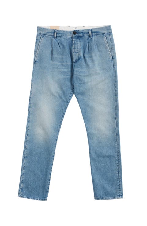 Pencesj Bleach Wash Denim Trousers