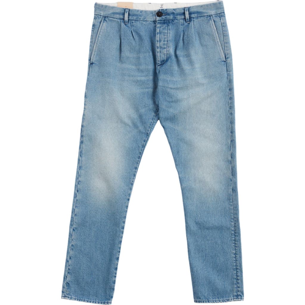 Fortela Pencesj Bleach Wash Denim Trousers In Blue