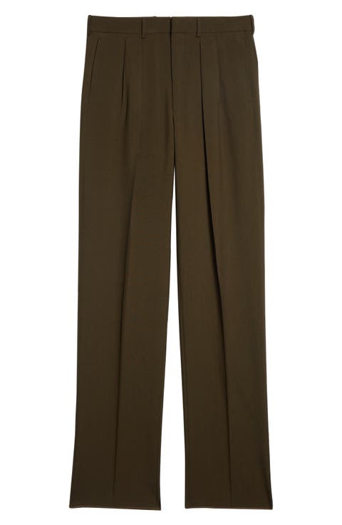 Pleated Wool, Cashmere & Silk Pants