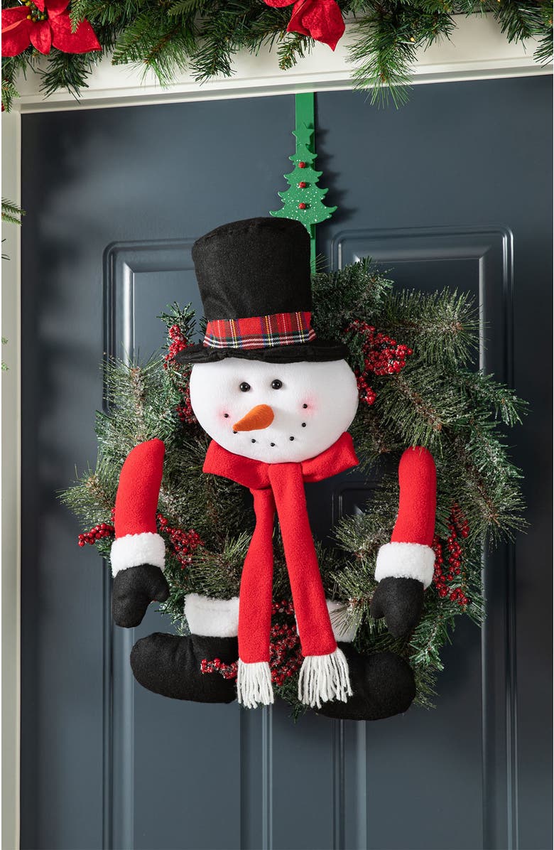 Glitzhome Christmas Fabric Santa & Snowman Jumbo Ornament Set, Alternate, color, 