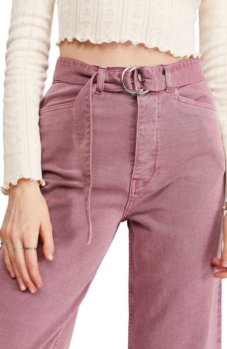 BDG Urban Outfitters Belted Flood Jeans, Alternate, color, 