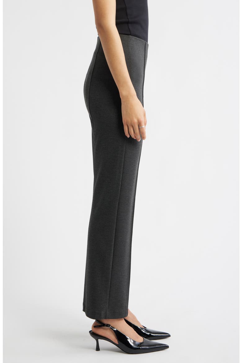 Pull-On Ponte Trousers, Alternate, color, GREY DARK HEATHER