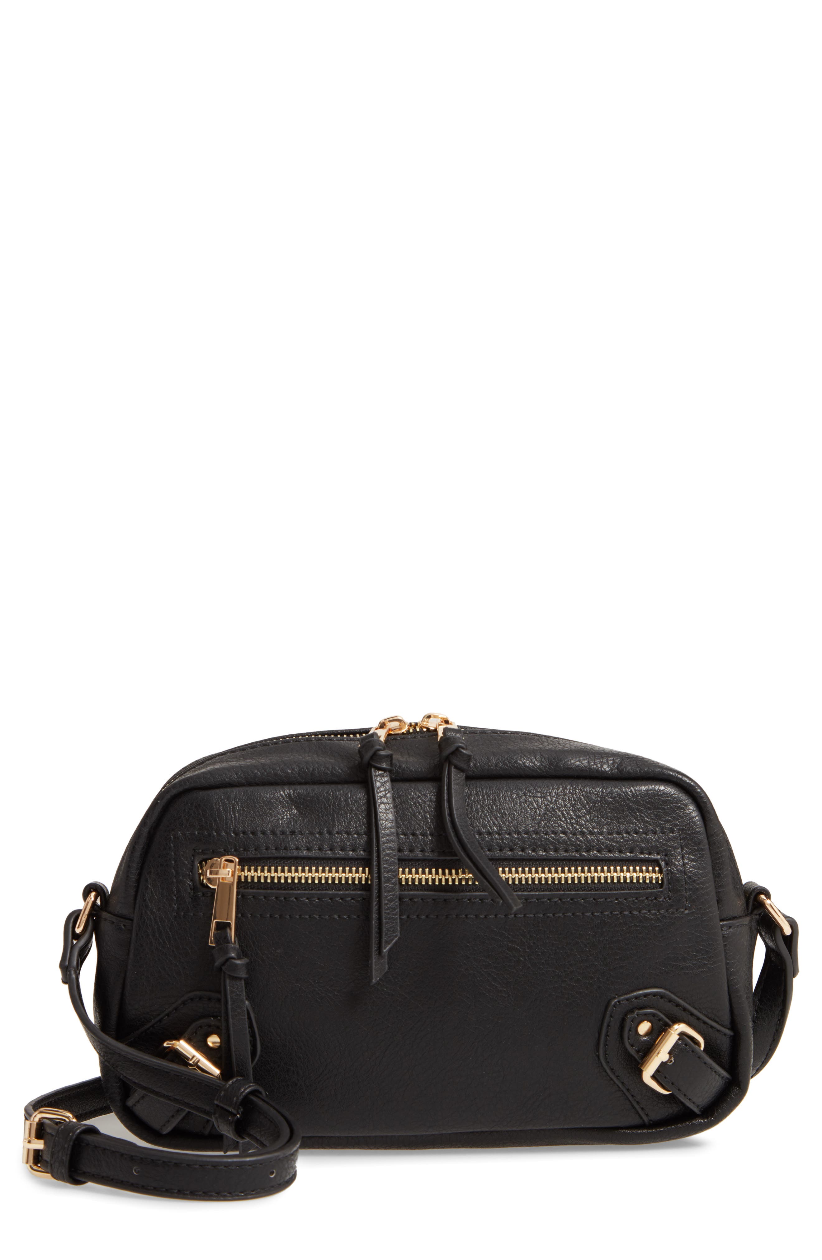 Sole Society Dael Faux Leather Crossbody Bag, Main, color, 
