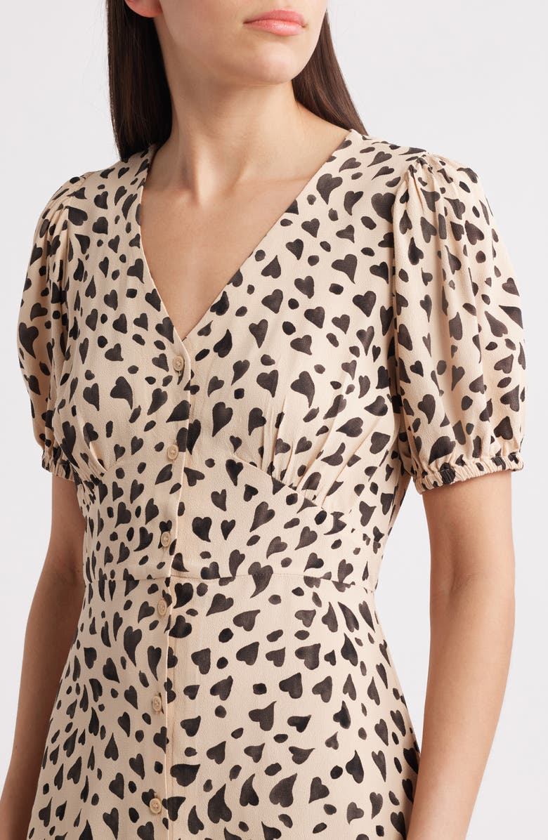 & Other Stories Heart Print Dress, Alternate, color, 