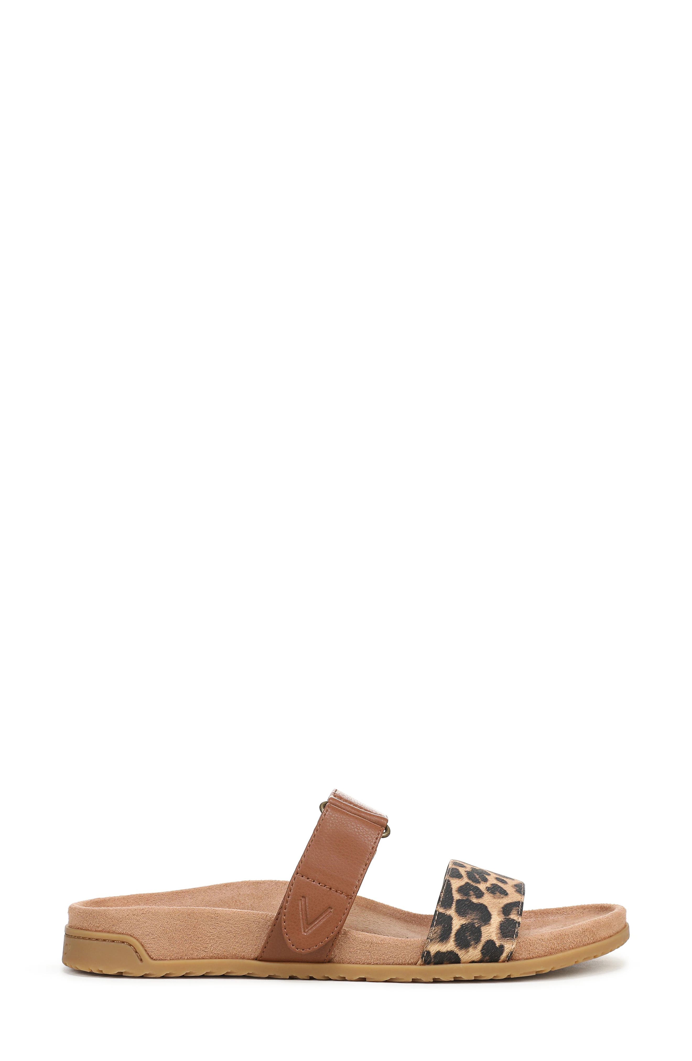 Elaine Slide Sandal, Alternate, color, TAN LEOPARD