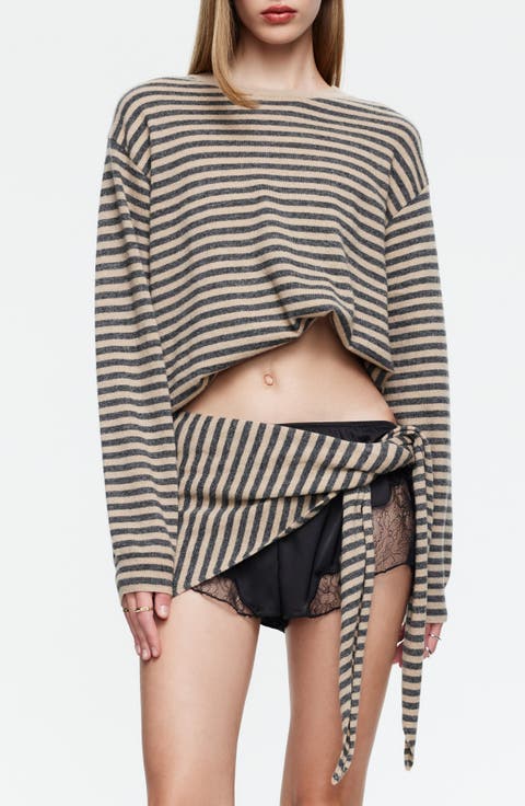 Olsen Stripe Wool Blend Sweater