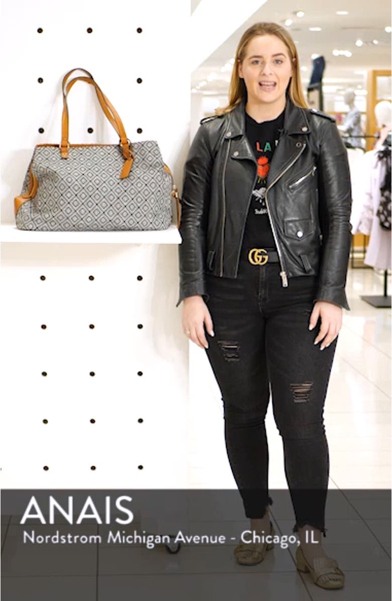 'Oversize Millie' Stripe Print Tote, sales video thumbnail