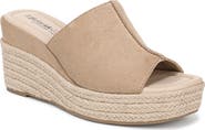 LifeStride Haute Espadrille Platform Wedge Slide Sandal