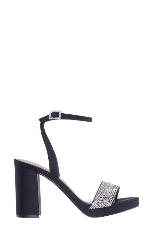 Nina Sofina Ankle Strap Platform Sandal In Black