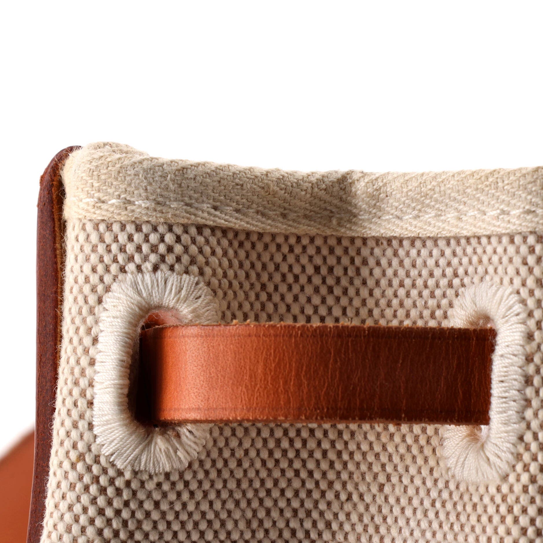 Pre-Owned Hermes Herbag Cabas Toile and Leather MM, Alternate, color, 