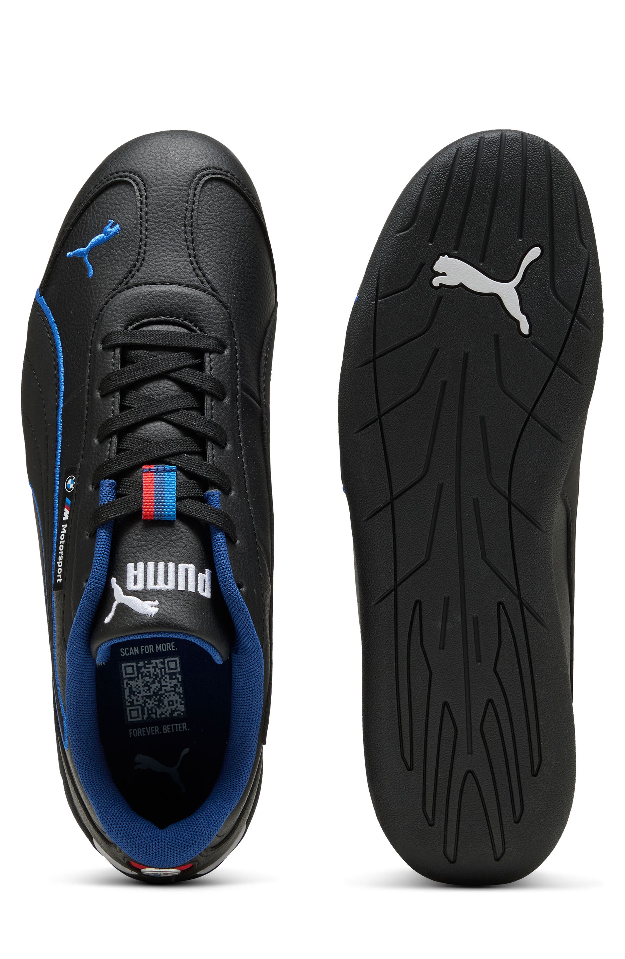 BMW M Motorsport Replicat-X Sneaker, Alternate, color, PUMA BLACK/ COOL COBALT