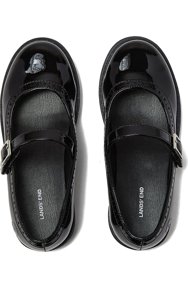 Lands' End Girls Easy On Classic Mary Jane, Alternate, color, Black Patent
