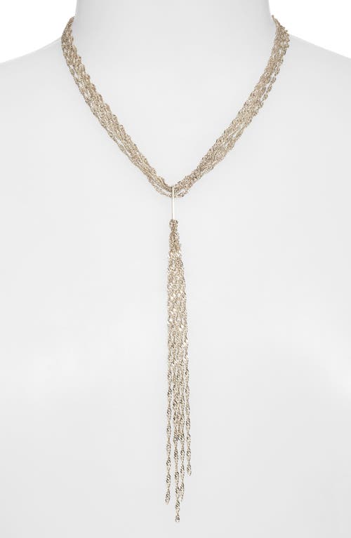 Nordstrom Rack Rope Lariat Necklace In Metallic
