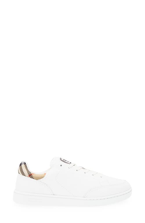 Burberry Set Check Low Top Sneaker In White