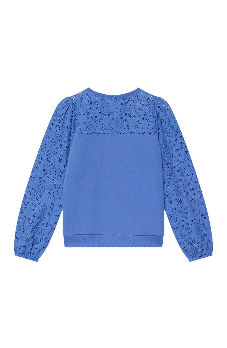 MINT VELVET Cotton Blend Broderie Sweatshirt, Alternate, color, Blue
