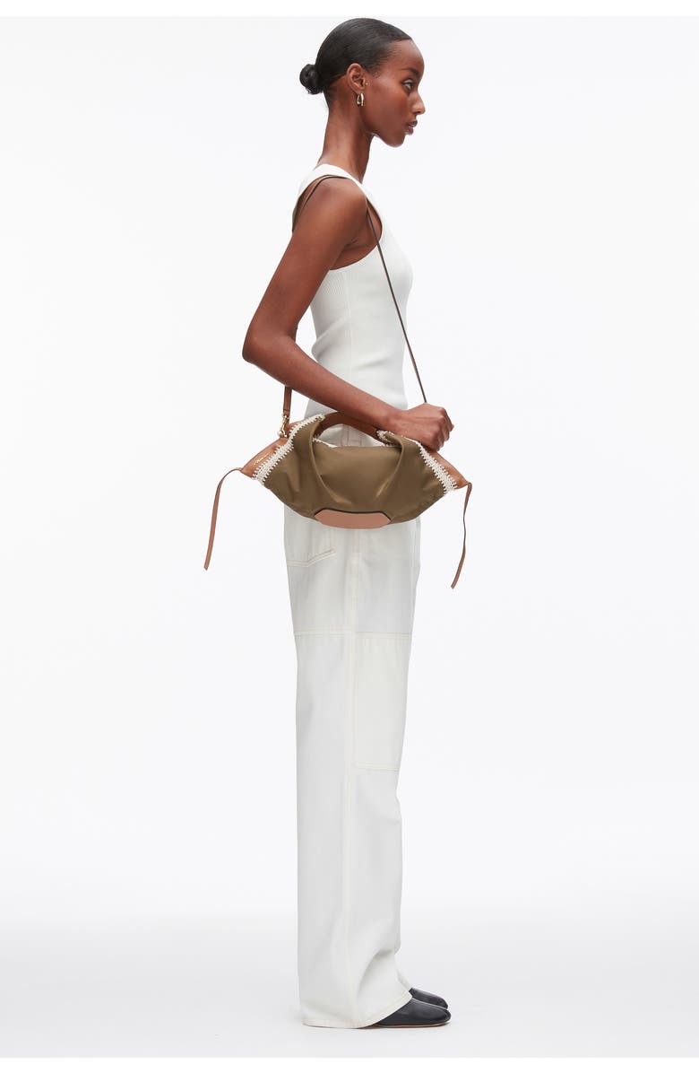 3.1 Phillip Lim Luna Contrast Stitch Nylon Mini Bag, Alternate, color, Mushroom