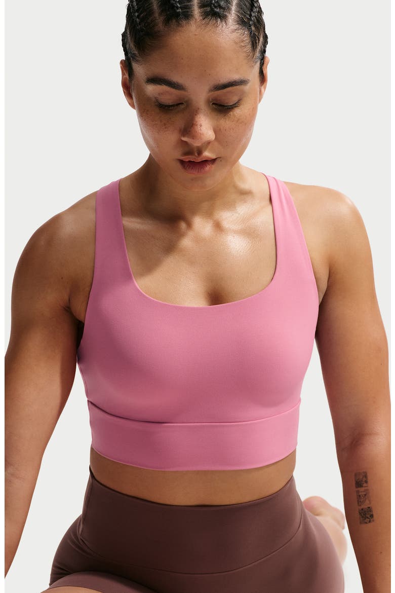 Zenvy Light-Support Sports Bra, Alternate, color, PEONY/ WHITE