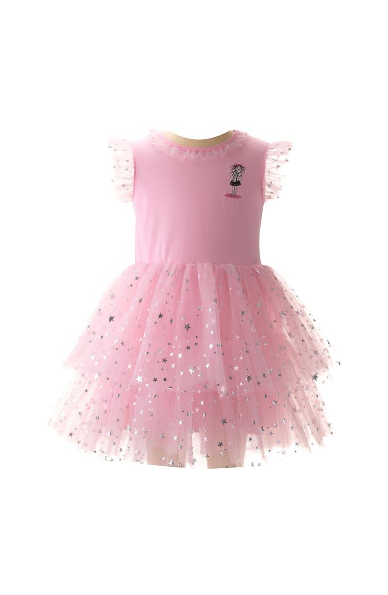 Rachel Riley Eloise Sparkle Star Tutu Dress, Main, color, Pink
