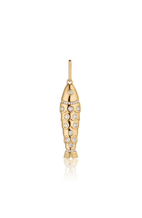 Goldie Pavé Fish Charm