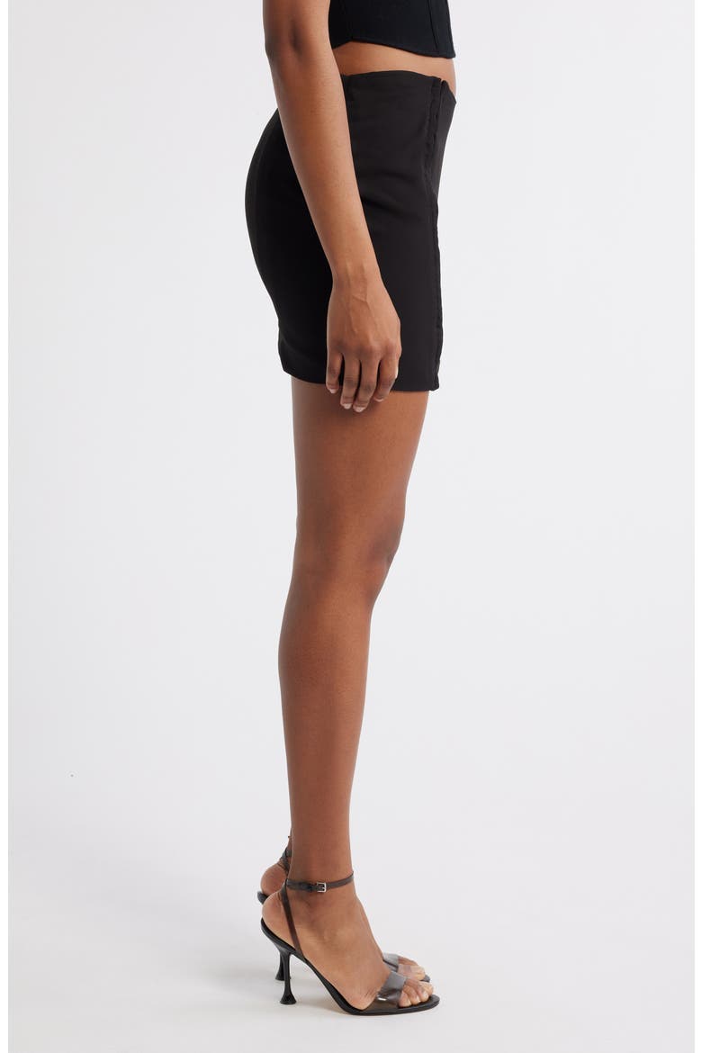 Stretch Miniskirt, Alternate, color, BLACK