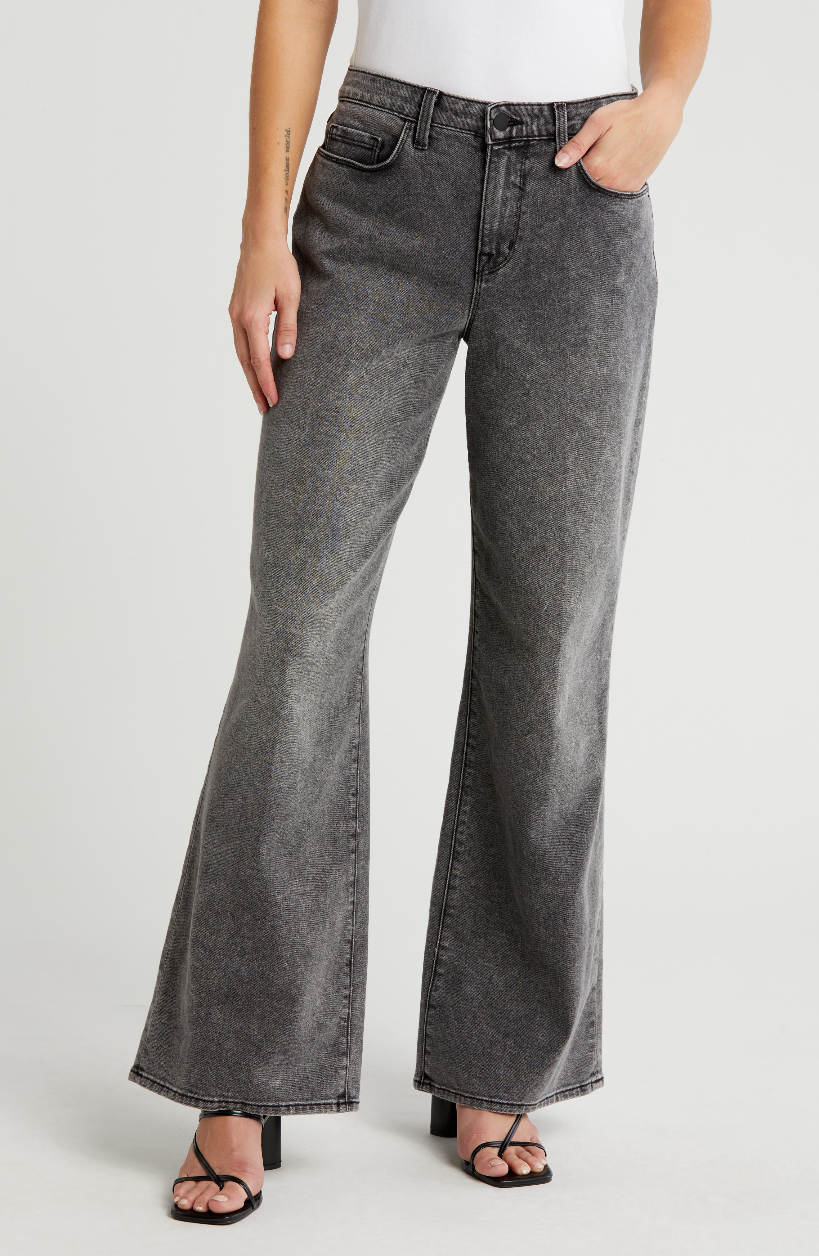 Alicent High Waist Sneak Wide Leg Jeans
