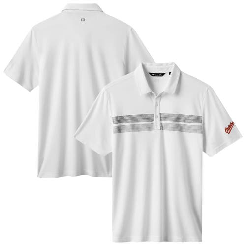 Travismathew White Baltimore Orioles Top Recruit Tri-blend Polo