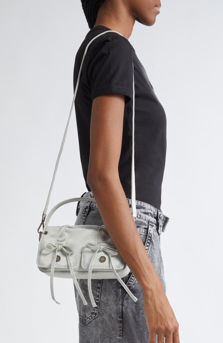 Acne Studios Micro Multipocket Aged Leather Crossbody Bag, Alternate, color,