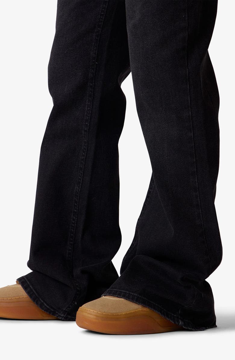 mnml Super Flare Jeans, Alternate, color, Western Black
