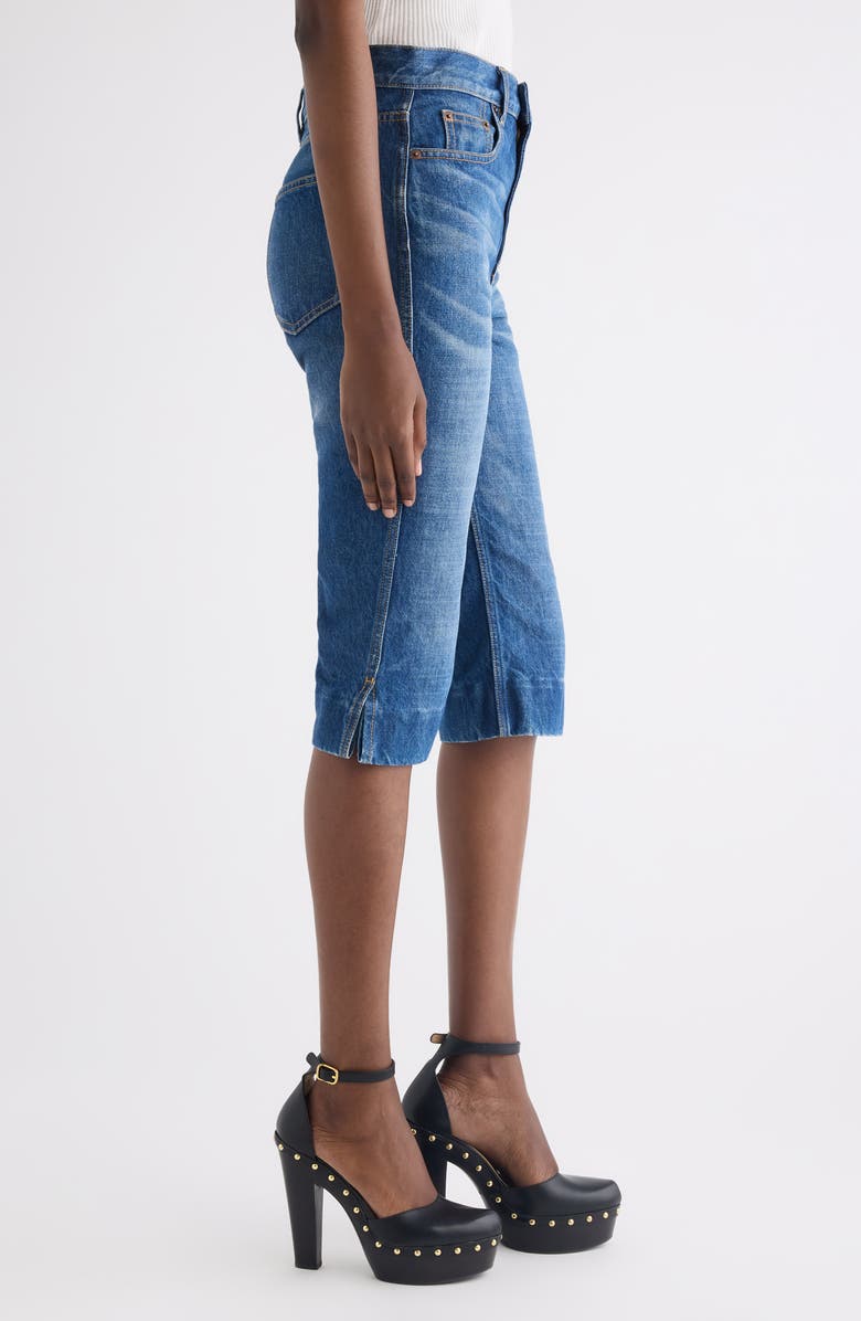 Chloé High Waist Capri Jeans, Alternate, color, Faded Indigo