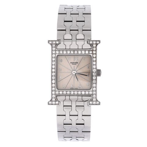 Heure H Quartz Watch Stainless Steel with Diamond Bezel 21