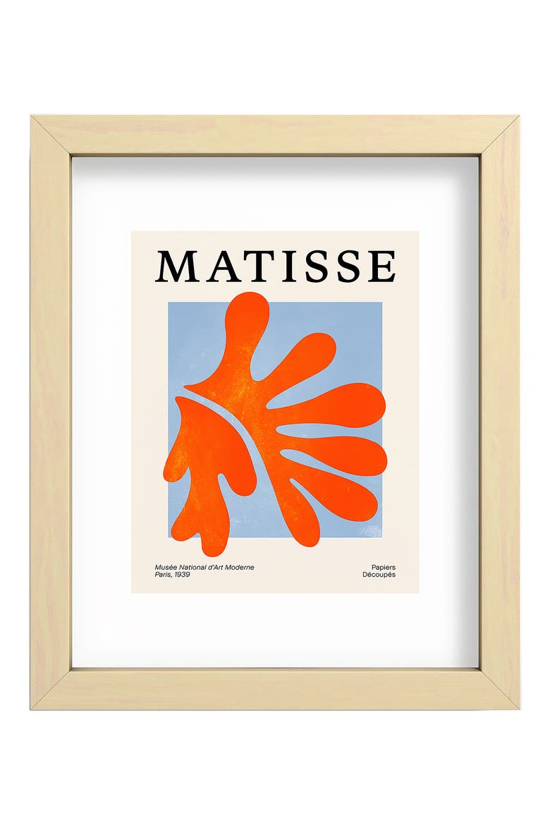 Coral Leaf Matisse Edition Mid Century Series Art Print, Main, color, MULTI