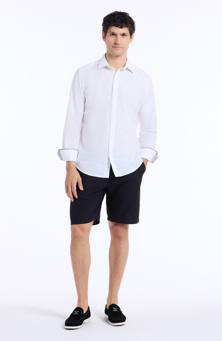 Robert Graham Avondale Cotton Button-Up Shirt, Alternate, color, Ivory