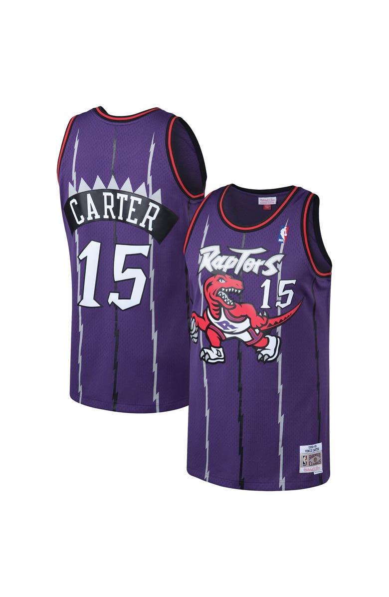 Mitchell & Ness Men's Mitchell & Ness Vince Carter Purple Toronto Raptors 1998/99 Big & Tall Hardwood Classics Swingman Jersey, Main, color, Purple
