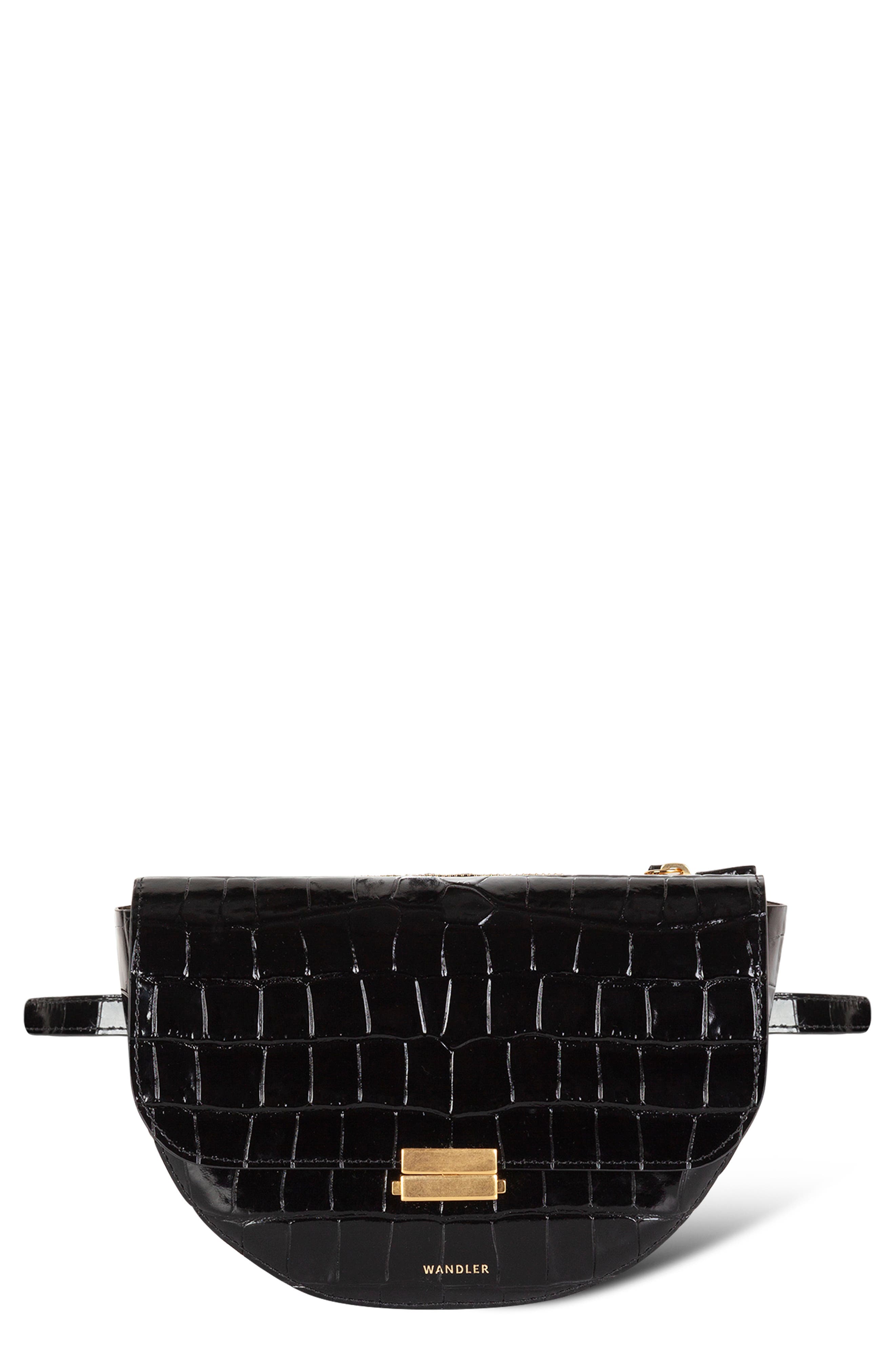 Wandler Anna Calfskin Leather Belt Bag, Main, color, 