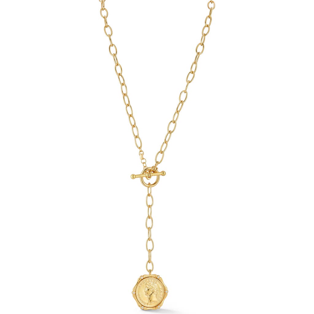 SPHERA MILANO Coin Lariat Necklace in Gold at Nordstrom Rack