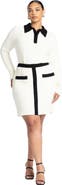 ELOQUII Pull On Sweater Mini Skirt